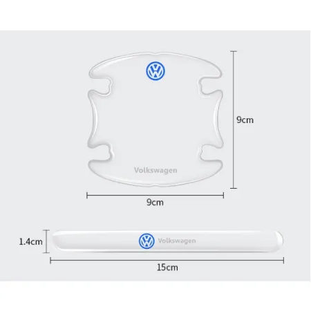 Naklejki ochronne pod klamki samochodu VOLKSWAGEN MOCNA FOLIA do auta 8 sztuk